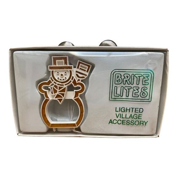 Department 56 Village Brite Lites Lighted Snowman Accessory 52370 - Picture 1 of 4